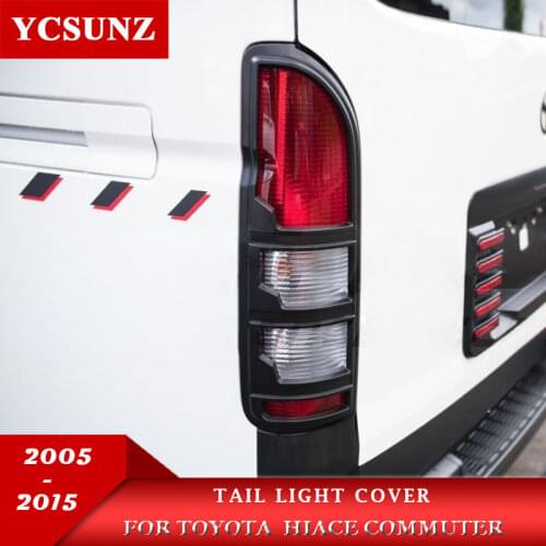2005-2015 Chrome rear lights Cover For Toyota Commuter Black Carbon Fiber For Toyota Hiace 2014 Car Styling Accessories Ycsunz