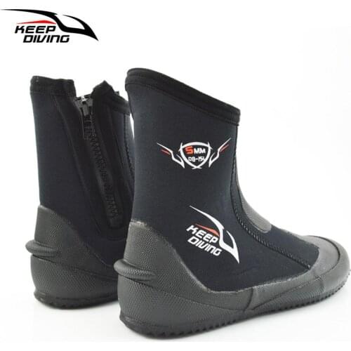 5MM Neoprene Scuba Diving Boots Water Shoes Vulcanization Winter Cold Proof High Upper Warm Fins Spearfishing Shoes Hot Selling