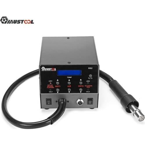MUSTOOL RS2 2 in 1 Hot Air Rework Soldering Station 800W LCD Display Welding Station with PID Smart Temperature Control Sleep