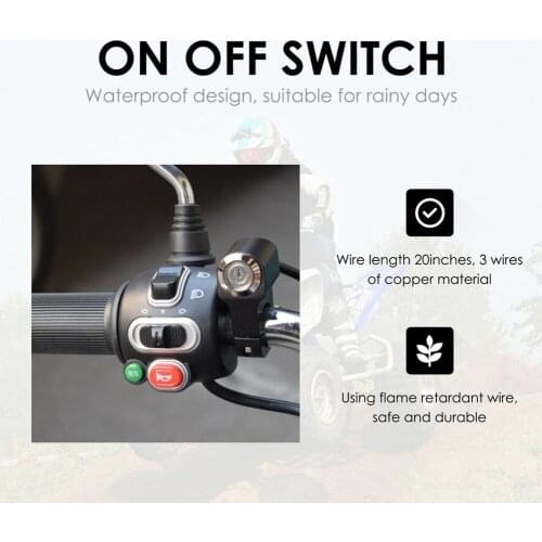 22mm Motorcycle Handlebar Switches Headlight Fog Light Switch Button Blue LED Spotlight Handle Switch Motorbike Accessories