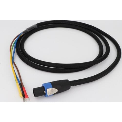 Preffair 3 Wire Sub Speaker Cable 3PIN Male XLR to Y Spade End Sub Cable