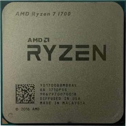 AMD CPU of AMD Ryzen 7 1700 R7 1700 3, 0 GHz YD1700BBM88 Socket AM4 pieces without fan