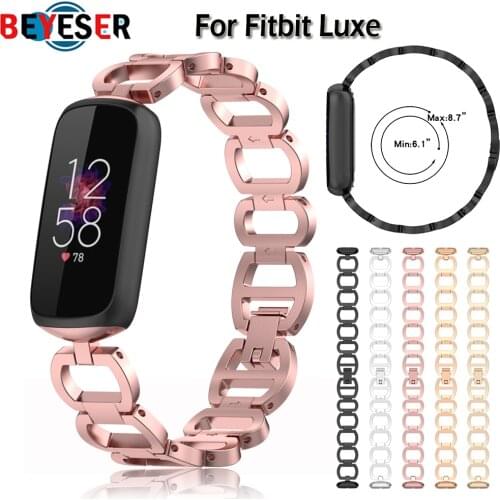 Luxury Wrist Strap For Fitbit Luxe Bracelet Smart Band Metal Replacement Watch Strap For Fitbit luxe Special Edition Accessories
