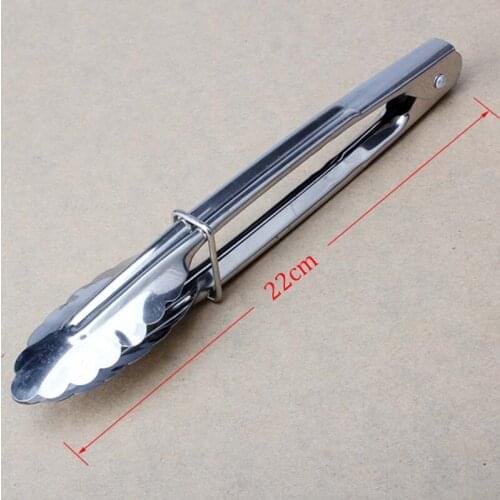 Stainless Steel Tongs With Lock Design Grip For Kitchen Food Vegetable BBQ Grill SUB Sale