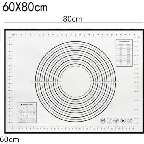 60x80cm Extra Large Silicone Pad Baking Mat Sheet Baking Mat for Rolling Dough Pizza Dough Non-Stick Maker Holder Kitchen Tools