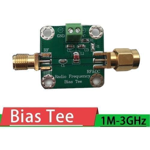 Bias Tee 1MHz-3000MHZ BiasTee RF DC Biaser Feed for for HAM radio short wave RTL SDR LNA Low Noise Amplifier antenna