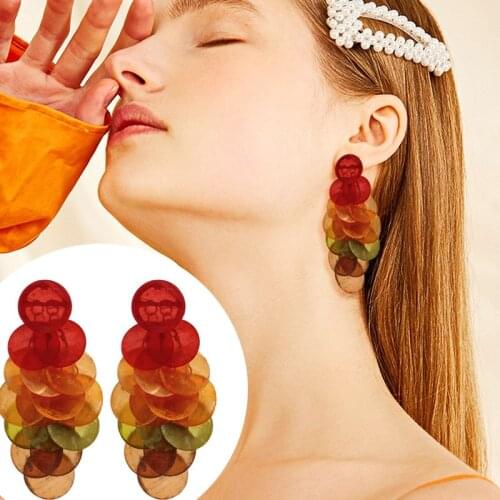 Match-Right Vintage Long Dangle Hanging Fish Earrings for Women Ethnic Boho Big Earrings Colorful Jewelry for Gift Party SR1084