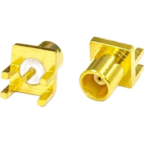 1PC MCX Female Jack RF Coax Connector edge PCB mount Straight Goldplated NEW wholesale