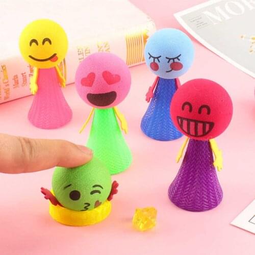 1pc Fun Jumping Doll Elf Toy Cartoon Bounce Ball Decompression Doll Novelty Educational Toy For Boy Girl Gift Random Color
