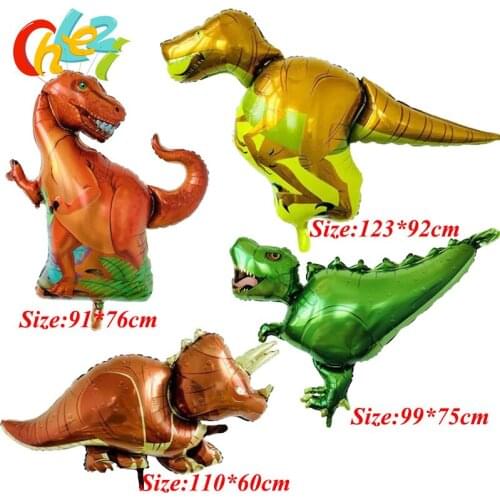 10 Pcs/Lot Big Dinosaur Aluminum film Balloons Party Favors Baby Shower Decor Birthday Party Kids animal Toys Gifts Supplies
