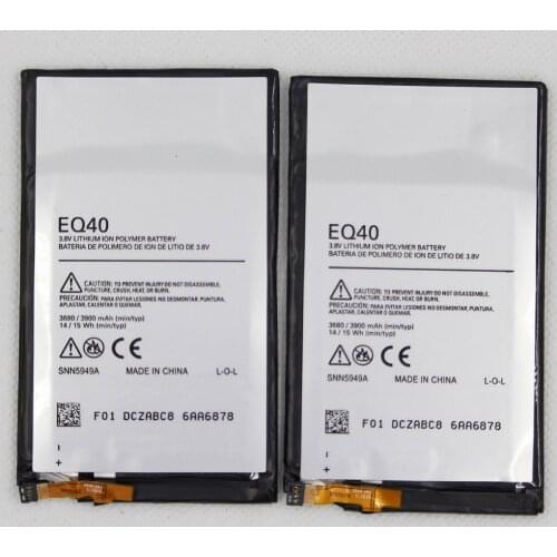 20PCS/lot Internal Phone Replacement Battery EQ40 For Motorola Moto Droid Turbo XT1225 XT1254 EQ40 3680mah cellphone Batteries