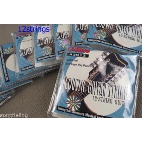 3 set 12-string Acoustic guitar strings, stainless steel, coer wound A2012