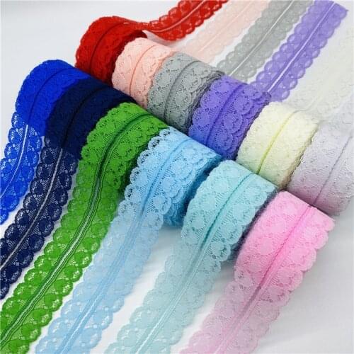 5yards 30mm Lace Ribbon Heart Shaped Bilateral Handicrafts Embroidered Net Lace Trim Sewing Fabric Ribbon Skirt Accessories