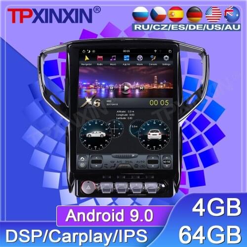 64G For Maserati Ghibli 2014-2019 Android 9 Car Radio Tape Recorder Multimedia Player GPS Navigation Tesla 12.1'' Big Screen