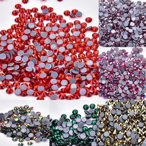 AAAAA Nail Art Decorations SS6-SS30 Strass Rhinestone Hotfix Glass AB Iron On Wedding Dress Crystal For Fabric Garment DIY
