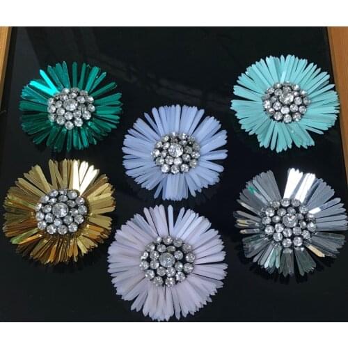Explosions DIY accessories rhinestones pointed sequins sun flower patch socks shoes and hats clothes decoration applique
