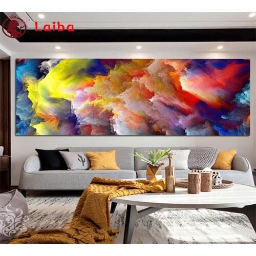 5D DIY Diamond Painting Abstract art, colorful clouds Full Drill Embroidery Cross Stitch 5D icon gift Home Decor mosaic