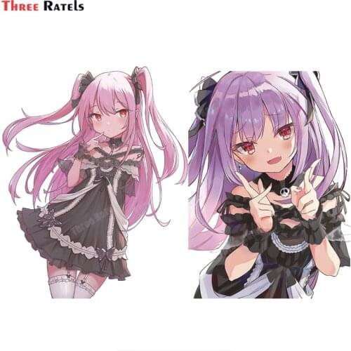 Three Ratels A501 Uruha Rushia Hololive Car Stickers And Decals Anime Waterproof Sunscreen Anti Scratch Film Auto Decoration
