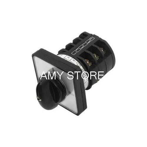 Locking 12 Terminals O-UAB-UBC-UCA AC 660V 10A Cam Combination Changeover Switch