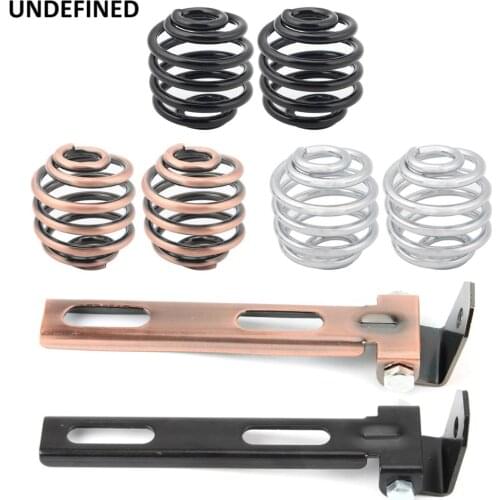 Bronze 2" Motorcycle Solo Seat Spring Steel Driver Seat Spring Hardware Bracket Mount Kit For Harley Bobber Chopper Custom Moto
