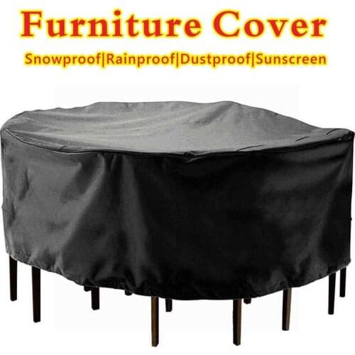 Outdoor garden round furniture waterproof cover Oxford cloth sofa chair table grill rain and snow dustproof protective cover
