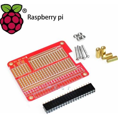 DIY Proto HAT Shield for Raspberry Pi 3 and Raspberry Pi 2 Model B / B+ / A+ ( Red)