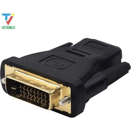 DVI To HDMI Adapter Bidirectional DVI-D 24+1 Male To HDMI Female Cable Connector Converter for HDTV Projector HDMI To DVI 100pcs