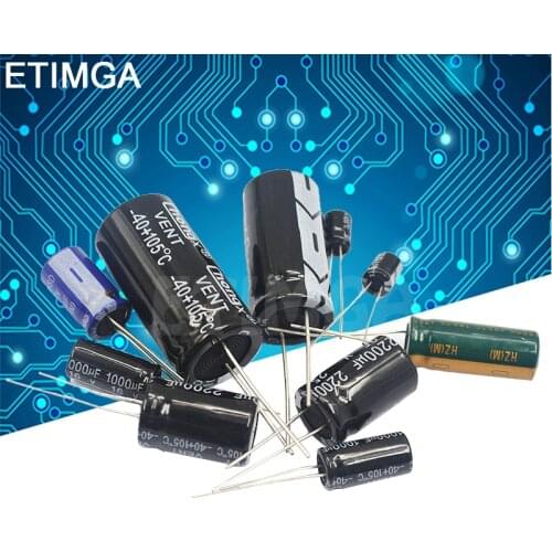 Electrolytic capacitor 16V 35V 50V 63V 100V 160V 400V 250V 1uF2.2uf 3.3uf 10uf 2200uf 4700uf