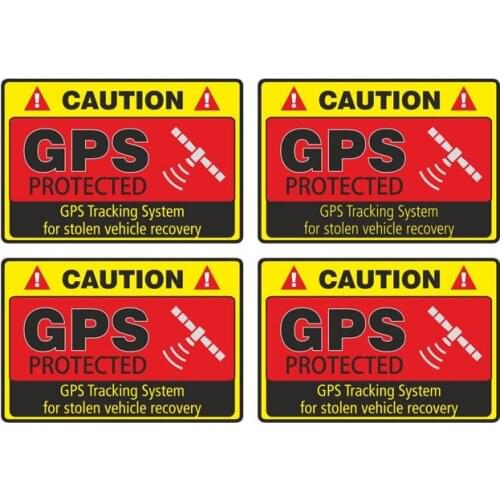 Hot Sell Caution GPS Tracking System Protected KK Vinyl Car Sticker Decals Lovely for Window Car Accessories Interior 16*12cm