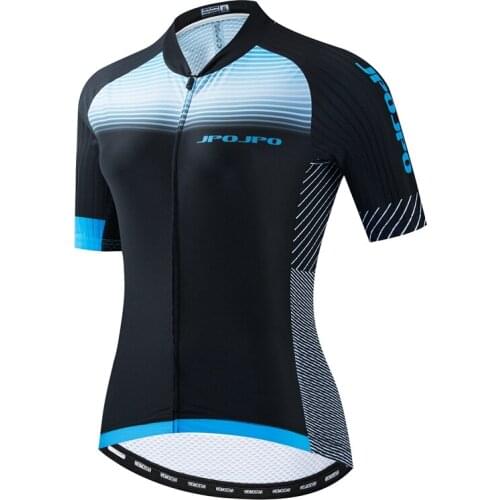 JPOJPO Cycling Jersey Women Bike Jersey Top Summer Short Sleeve Bicycle Clothing ladies Quick Dry Ropa Ciclismo MTB Shirt Pocket