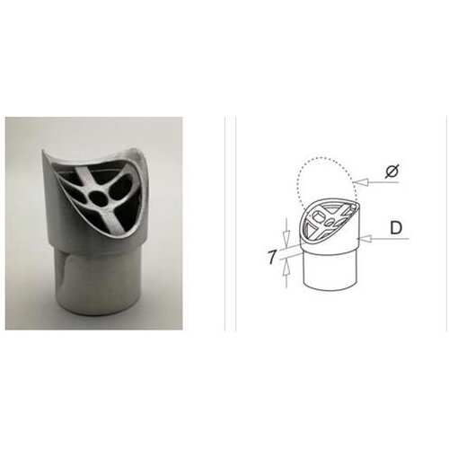 Freeshipping A116 Stainless Steel SUS AISI 304 Grade Top Holder Balcony Handrail Support Staircase Parts for 38.1mm or 50.8mm