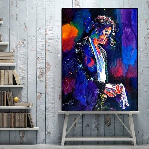 Michael Jackson Graffiti Abstract Poster Pop Wall Art Print Canvas Painting Wall Home Decoration Picture (Unframed)