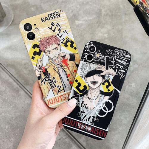 Fashion Jujutsu Kaisen Yuji Itadori Fushiguro Megumi Case For iPhone 12 11 Pro Max X XR XS Max SE 7 8 Plus Silicone Cover Coque