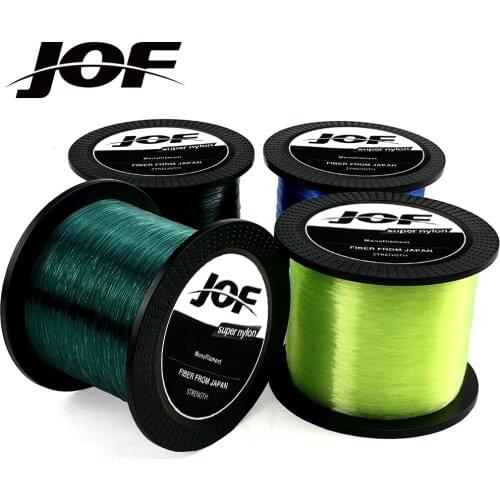 JOF 3.5-28.6LB 1000M 0.50-0.146mm Nylon Fishing Line Super Strong Monofilament Nylon Line Fishing Equipment Accessories