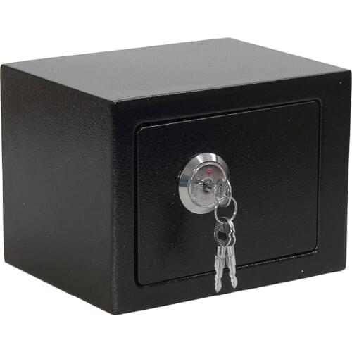 New Arrival Professional and Durable Strong Iron Steel Key Operated Security Money Cash Safe Box For Home Office Jewelry Black
