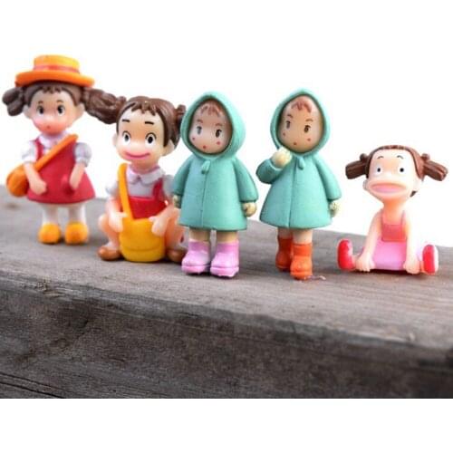 NEW Mini Figurines Miniature Girl Resin Crafts Ornament Fairy Garden Gnomes Moss Terrariums Home Decorations Wholesale
