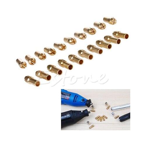10pcs Drill Chucks Bits Brass Collet Mini Drill Chuck for Dremel Rotary Tool 4.3mm Dia 0.5mm-3.2mm Power Tool Accessory