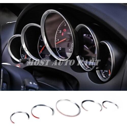 Interior Front Dashboard Edge Trim Cover 5pcs For Porsche 911 2012-2017 Silver/Red/Blue Car accesories interior Car decoration