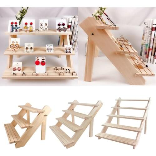 Jewelry Display Tray Earrings Rings Solid Wood Holder Organizer Shelf Bracelets Rings Earrings Jewelry Packaging