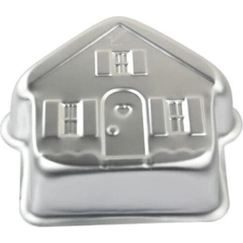 9 Inch Aluminium Alloy Christmas House Cake Pan Baking Tray Bakeware Cake Decorating Tools