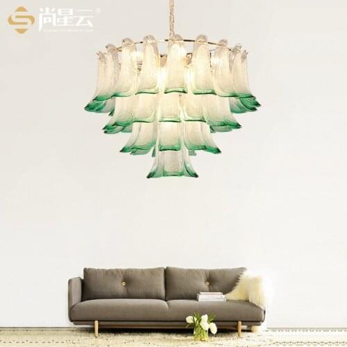 After the modern creative designer glass living room Pendant Lights model room peacock bedroom lamp Chinese Garden lamp LU809171
