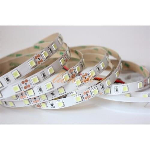 5m/lot led strip 5054 light Non waterproof tape fita 5M 300LED ip65 cold white DC 12V high power 60led /m Free shipping
