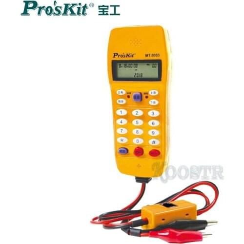 PosKit MT-8003 Telephone Line Tester Hands-Free Automatically identifying DTMF and FSK system Tone and pulse operation
