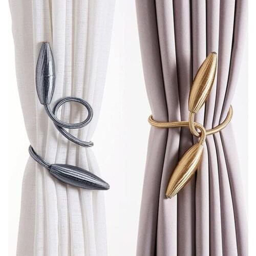 1Pcs Magnetic Curtain Buckle Plastic Curtain Strap Alloy Pendant Curtain Hook Home Decoration Accessories