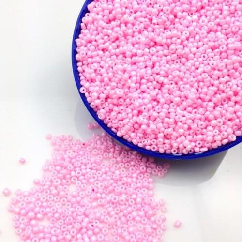 16g 1000pcs 2mm AB Pink Colorful Round Opaque Loose Spacer Bead Cezch Glass Seed Beads Handmade Jewelry Making DIY Garment Bead