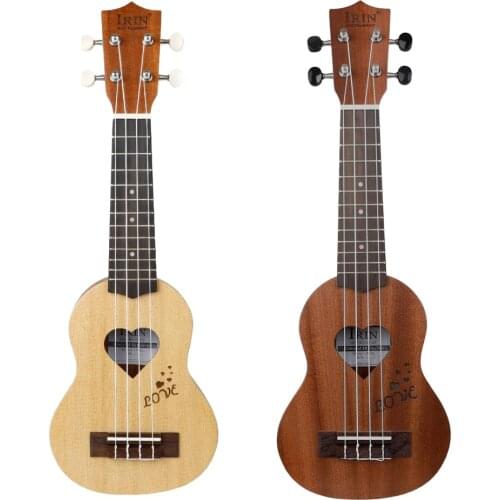17-inch Heart-shaped Ukulele Couple Models (Spruce + Sapele) Pair