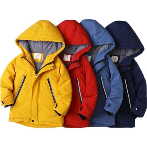 2021 Baby Boys Winter Jacket Coat Outerwear Autumn Fleece Warm Hooded Coat Children Outerwear Boys Kids Jackets Coat