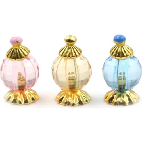 3pcs/lot 1:12 Dollhouse Accessorie Dollhouse Miniature Bathroom Bedroom Miniatures Dolls Transparent Perfume House Furniture