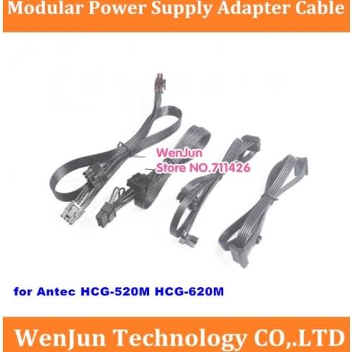 5pin SATA / 5pin IDE / 10pin dual 6+2pin / 10pin 6+2pin modular Power supply cable for Antec HCG-520M HCG-620M