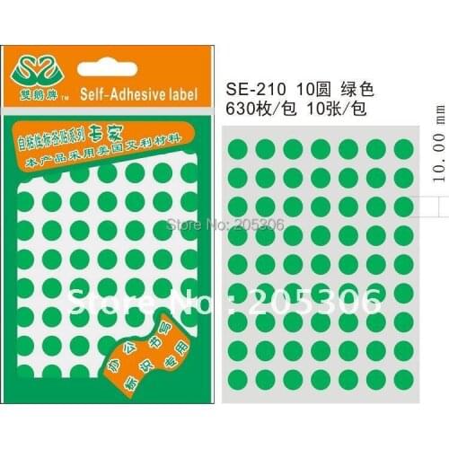 6300 pcs/lot Diameter 10mm round paper label sticker DOT for various use, Item No. OF17